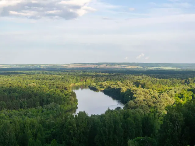 View from the highest point of the village of Surskoye, Ulyanovsk region jigsaw puzzle
