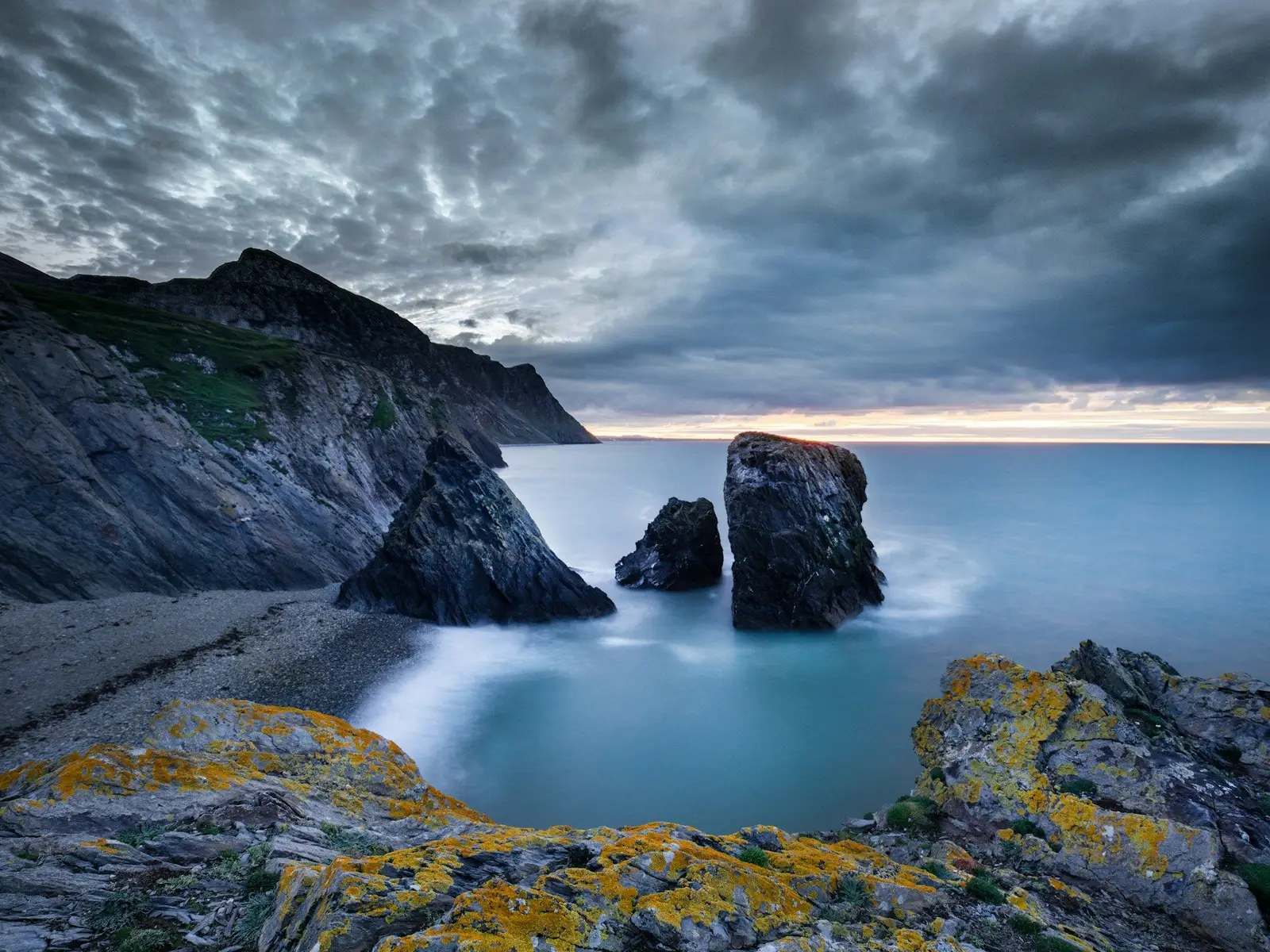 Moody Sunset at Trefor, North Wales last night jigsaw puzzle