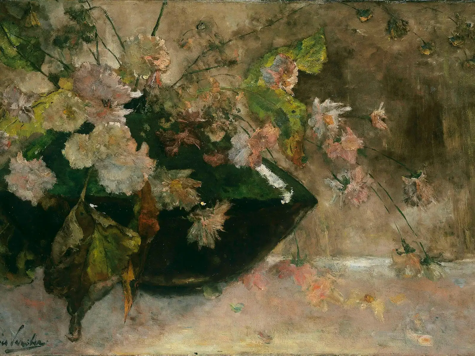 Title: Still life with peonies. Date: 1889. Institution:Rijksmuseum. Provider: Rijksmuseum. Providing Country: Netherlan jigsaw puzzle