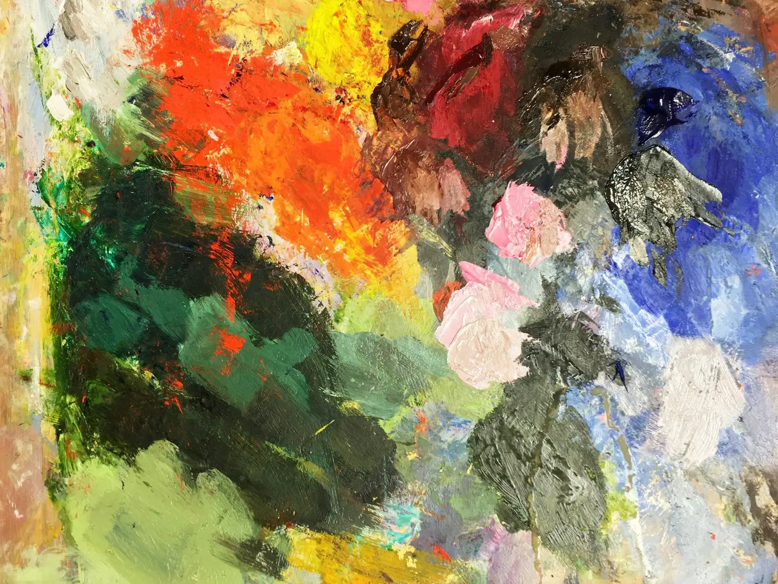 I took this photo at a an art class I used to go. I just loved looking at people’s palettes and accidental patterns made jigsaw puzzle