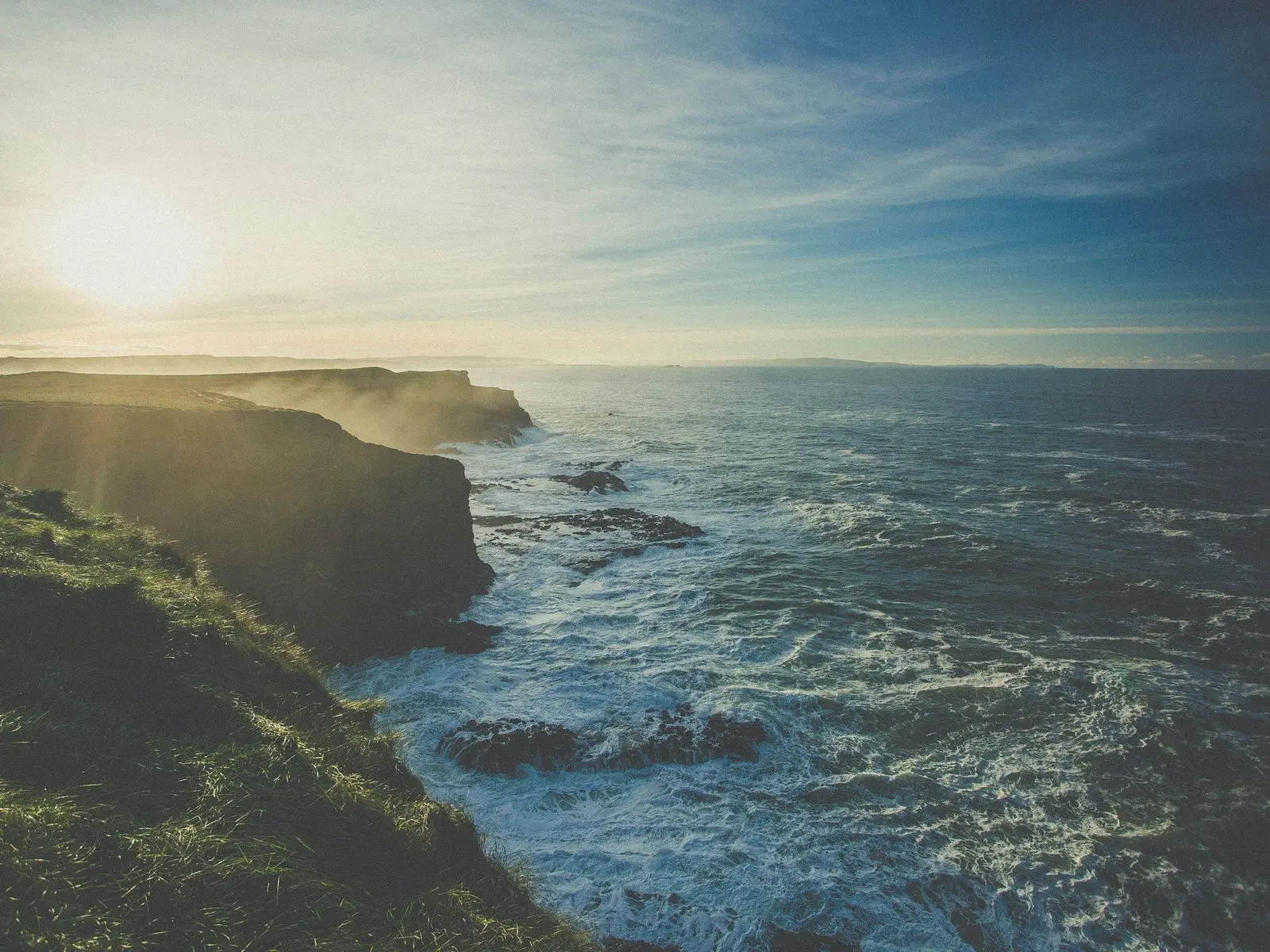 Ocean meets cliff jigsaw puzzle