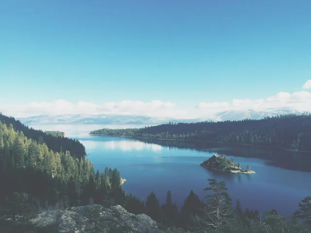Island on Lake Tahoe in the Mountains jigsaw puzzle